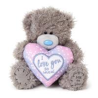 7" I Love You So Much Padded Heart Me to You Bear Extra Image 2 Preview